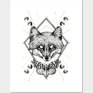 Geometric Fox Posters and Art